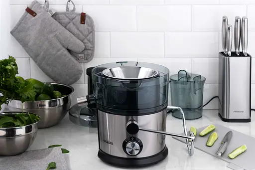 ARDESTO Соковитискач відцентрований 1100Вт, чаша-1л, пластик/метал, сріблясто-чорний - фото 4