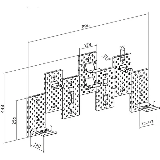 Настінна дошка-органайзер OfficePro WO1080B Black/Red [126546] - фото 3