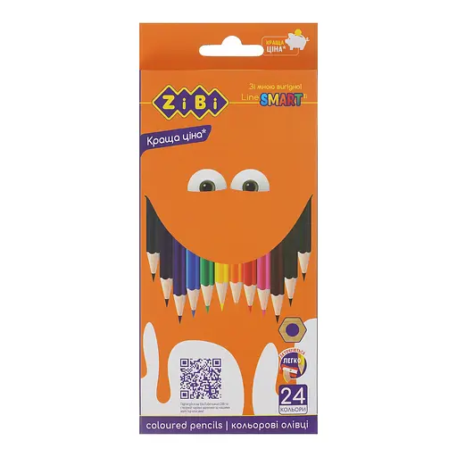 Олівці кольорові Smart, 24 кольори