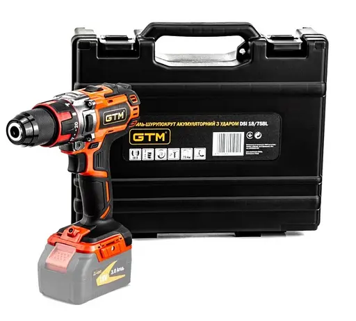 Дриль-шуруповерт акумуляторний GTM DSI18/75BL без АКБ та ЗП - фото 2