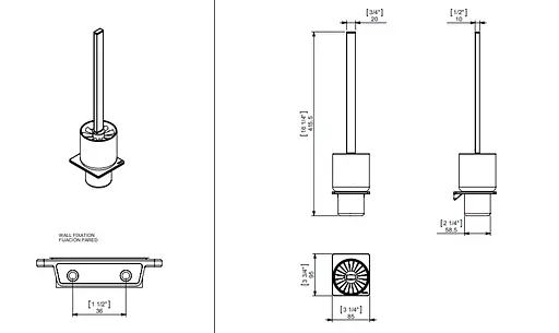 Йоржик для унітазу Sonia S-Cube 169979, Чорний - фото 3