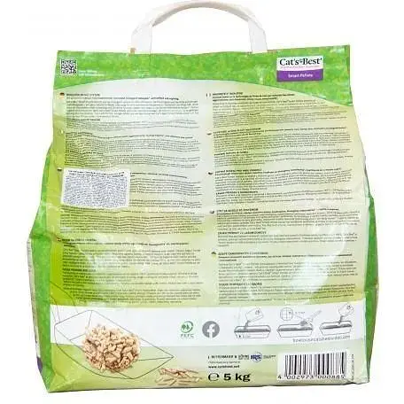Наполнитель Cat’s Best Smart Pellets для кошачьего туалета деревянный 10л/5кг - фото 3