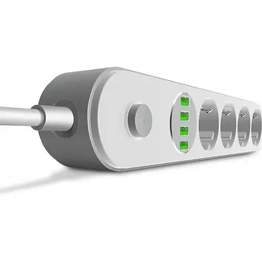 Сетевой фильтр LDNIO SE4432 удлинитель 4 розетки 4 USB 2 м белый - фото 2