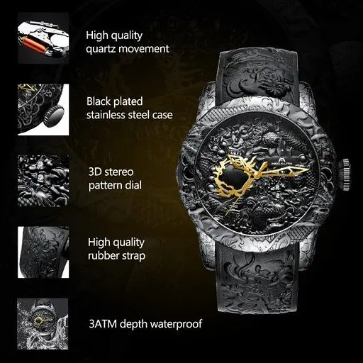 Чоловічий годинник MegaLith Dragon - фото 7