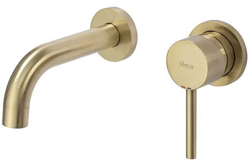 Смеситель для умывальника Rea Lungo скрытого монтажа brushed gold REA-B8652 Золотой - фото 3