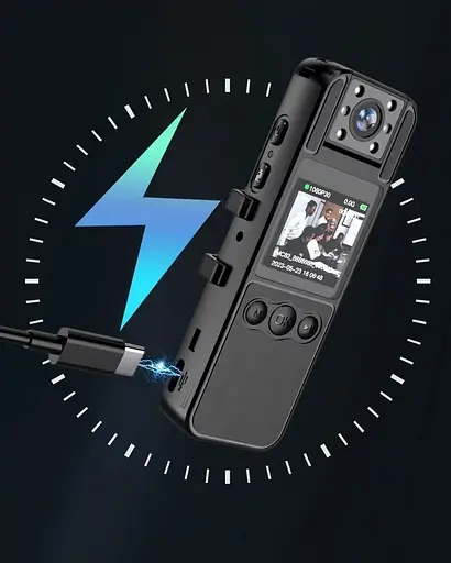 Нагрудна камера WH82 1080 FHD з поворотним об'єктивом - фото 3