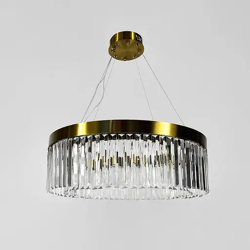Люстра у латунному кільцевому корпусі з кришталем Ø 60 см | Line F | Арт. MJ310-600 AB - фото 7