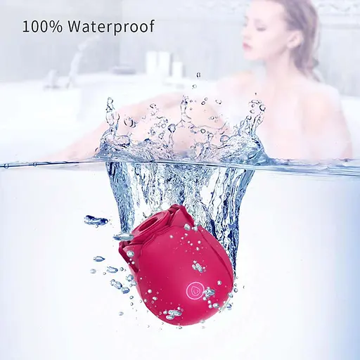 Вакуумний стимулятор клітора з вібрацією Boss Series Rose бордовий - фото 5