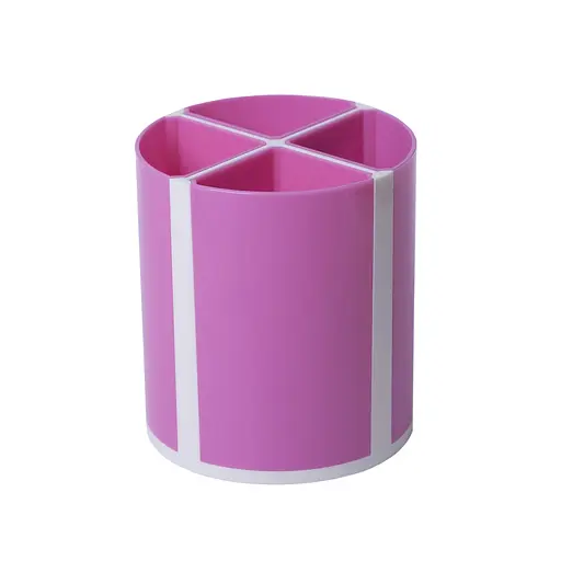 Подставка для письменных принадлежностей Твистер, розовая, 4 отделения
