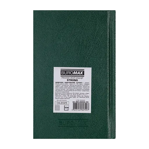 Ежедневник недатированный Buromax Strong L2U A6 бумвинил 336 страниц зеленый (BM.26050-04) - фото 2