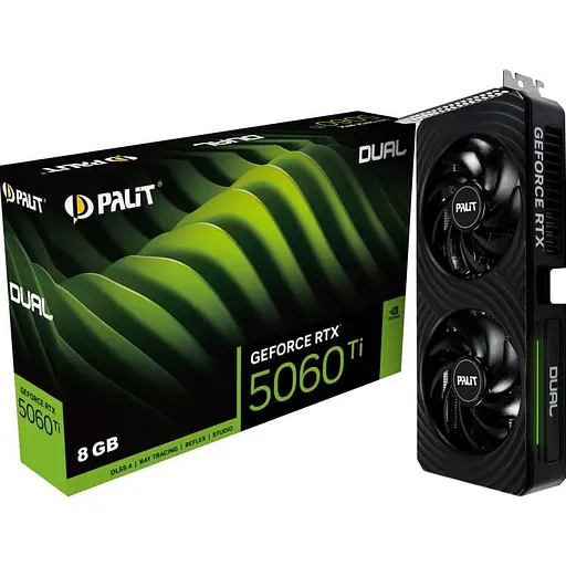 Відеокарта Palit RTX 5060 Ti 8GB Dual (NE7506T019P1-GB2062D) (GDDR7, 128 bit, PCI-E v5.0 x8) - фото 8
