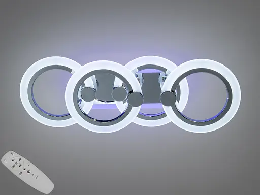 Стельовий світильник Diasha HA8022-2+2HRLED3 хром три LED кільця - фото 1