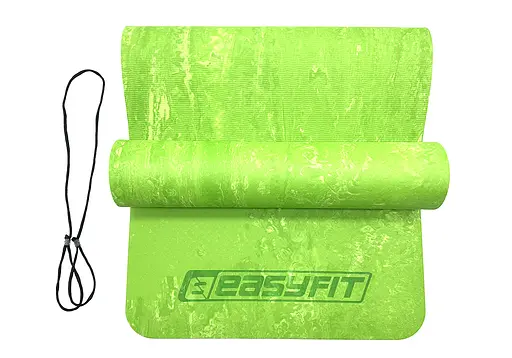 Коврик для йоги и фитнеса EasyFit PER Premium Mat 8 мм Салатовый (EF-1930-1-GN) - фото 2