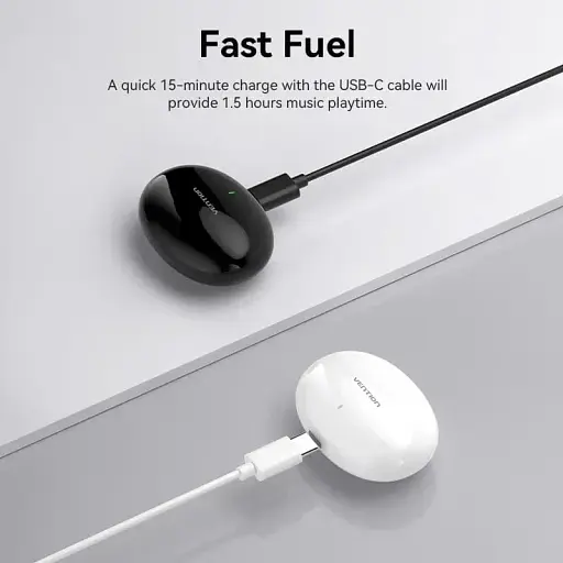 Навушники TWS Vention Elf Earbuds E01 White - фото 4