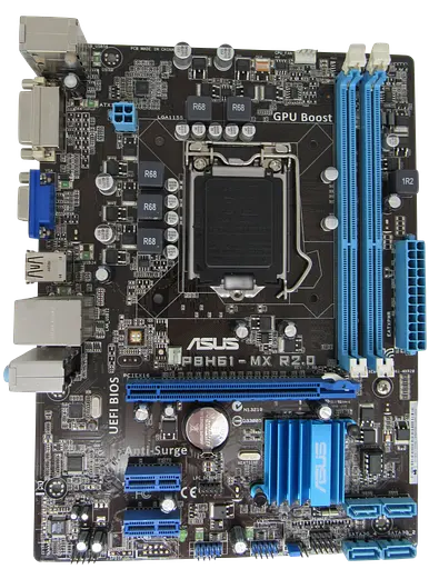 Материнская плата Asus P8H61-MX R2.0 LGA 1155 (P8H61-MX R2.0) Б/У - фото 1