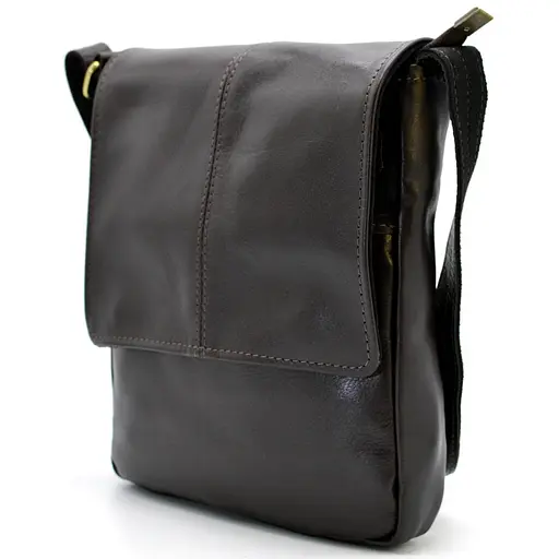 Чоловіча шкіряна сумка через плече TARWA 22х25.5х4 см sum0025759 - фото 3