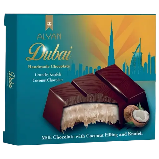 Дубайский шоколад Alyan Dubai Coconut с кокосовой пастой 100 г - фото 1