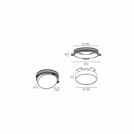 Вбудований світильник Skarlat RDL73030 30W WH 3000K - фото 2