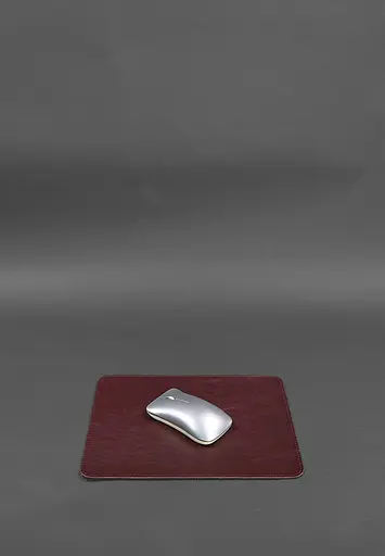 Коврик для мышки BlankNote из натуральной кожи 1.0 бордовый краст  - фото 2