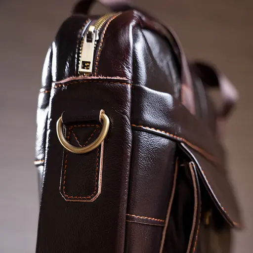 Чоловіча шкіряна сумка Vintage 39х28,5х6,5 см sum0014987 - фото 9