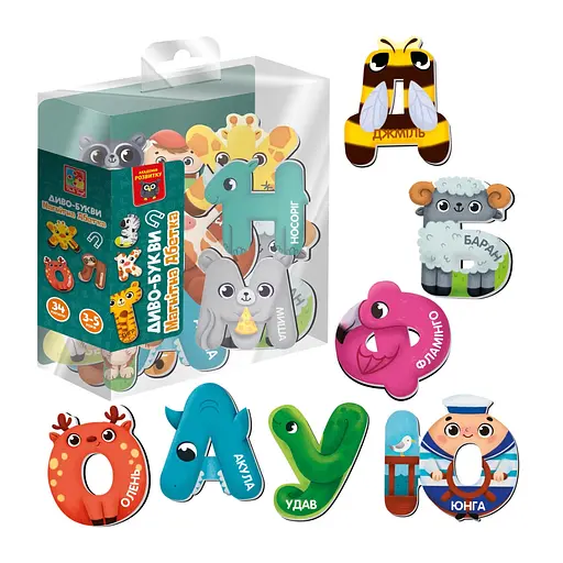 Гра развивающая магнитная Диво-буквы Азбука, Vladi Toys, VT5411-18
