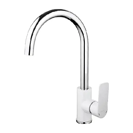 G4048 Змішувач для кухні U гайка білий/хром Ø35 Gappo Noar 1/8 Білий - фото 2