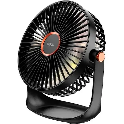 Вентилятор Hoco Cool desktop fan with light DF12 5 speed, Abbient Light, 10h - фото 1