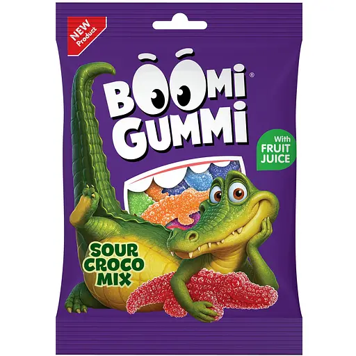 Цукерки желейні Boomi Gummi Sour Crocodile Mix 70 г - фото 1
