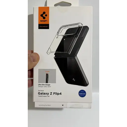 Оригинальный противоударный чехол Spigen Ice Shield для Samsung Galaxy Z Flip4 Crystal Clear (ACS05131) - фото 4