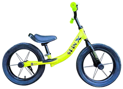 Велобіг Corso Spin-X, сталева рама, колесо 14", надувні колеса, підніжка, підставка для ніг, дзвоник PX-605-82