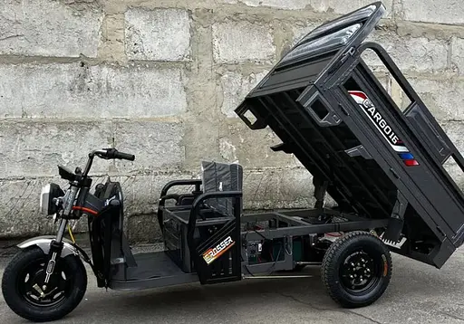 Грузовой электроскутер-самосвал трехколесный CROSSER Cargo 16" (1200W 60V, 58Ah) Серый - фото 5