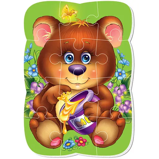Магнітні пазли Vladi toys Малюк зможе Ведмедик А5 12 елементів VT3301-04  