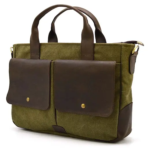 Чоловіча шкіряна сумка TARWA 36х27х10 см sum0026083 - фото 1