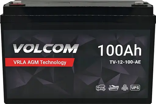 Аккумулятор AGM Volcom 12V 100 Ah VRLA - фото 4