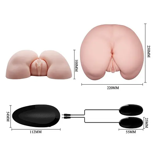 Реалистичный мастурбатор Crazy Bull Realistic Vagina and Ass телесный - фото 8