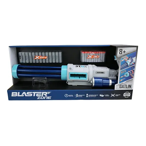 Іграшка автомат WY2101B стріляє поролоновими кулями, на акумуляторі, в коробці (6974060410021) - фото 1