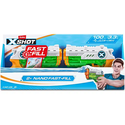Водний бластер Zuru X-Shot Fast Fill Nano Double Pack набір (56334R) - фото 4