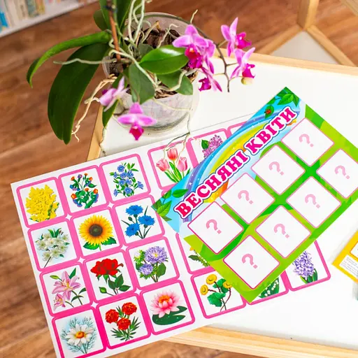 Дидактична настільна гра Ранок Весняні квіти 15211017 2 поля для гри - фото 5