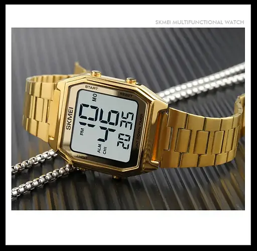 Чоловічий наручний годинник Skmei 1735 (Золотистий) - фото 6