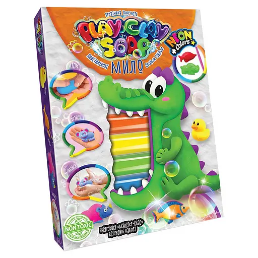 Набор креативного творчества "Пластилиновое мыло" Play Clay Soap PCS-03 средний Крокодил