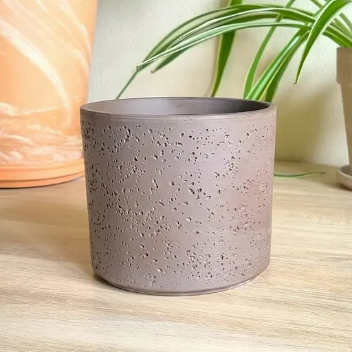 Вазон керамічний Spang Pillar Lava 21.6x18 см сіро-коричневий (1026918) - фото 2