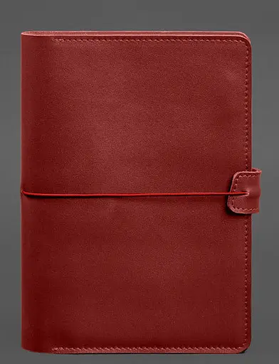 Шкіряний блокнот А5 (софт-бук) 9.4 червоний - фото 1
