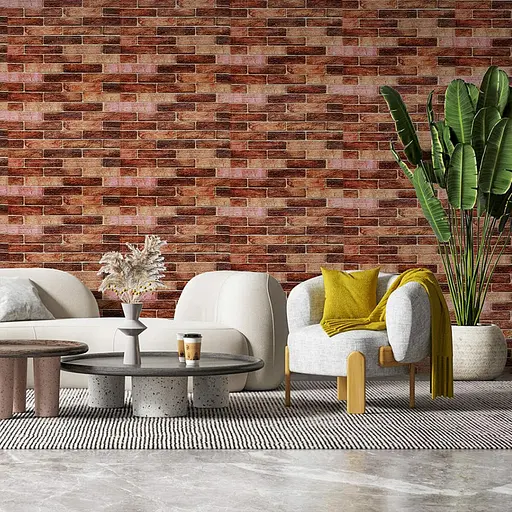 Самоклеющийся 3D панель 19600x700x3мм Коричневый Екатеринославский Кирпич SW-00001469 - фото 7