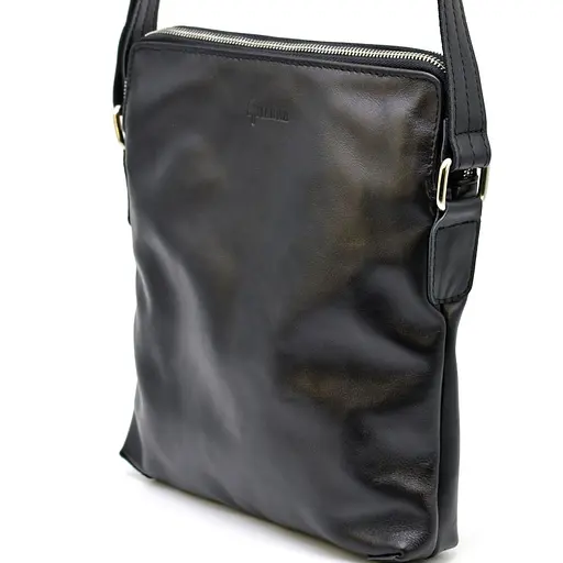 Чоловіча шкіряна сумка через плече TARWA 27х28х6 см sum0025368 - фото 6