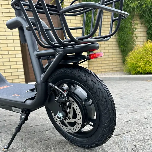 Электросамокат KUGOO Kirin C1+ Plus 18Ah 1000W черный, с усиленной корзинкой - фото 9