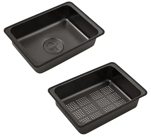 Кухонная мойка Kroner KRP Schwarze - SET7546ARTHM PVD (3.0/0.8 мм) (CV033375) - фото 13