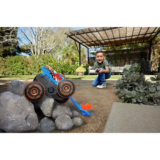 Машинка-позашляховик Hot Wheels Monster Trucks Tiger Shark Climber на радіокеруванні 1:15 збільшена (JFR39) - фото 11