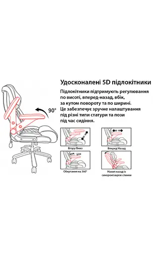 Офісне крісло GT Racer (B-5146 Fabric Black XL) - фото 3