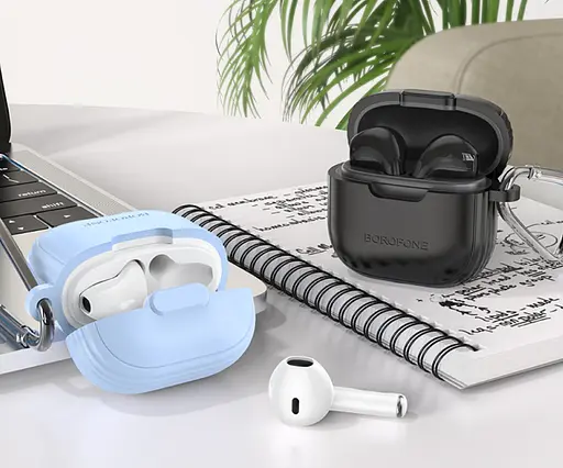 Навушники бездротові TWS у кейсі Borofone BW29 Charm Чорні - фото 5
