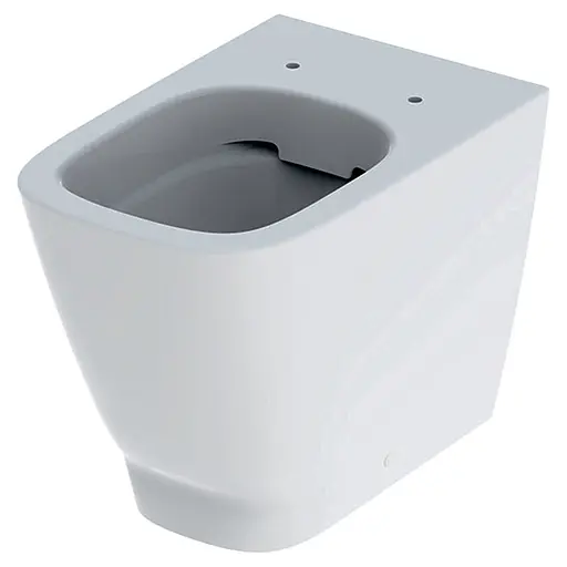 Чаша напольно приставного унитаза Geberit Smyle Square Rimfree 500.840.00.1, Белый - фото 1